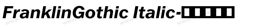 FranklinGothic Italic字体转换
